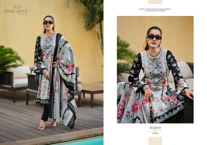 Musafir Vol 11 By Riaz Arts Lawn Digital Printed Dress Material Wholesale Online
